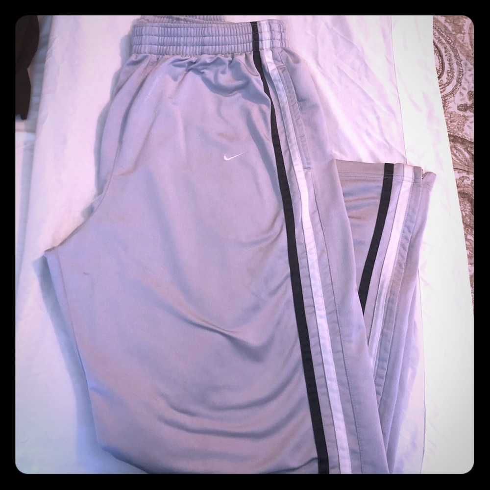 Mens NIKE cuff zip warmup basketball pants Sz. L